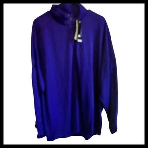 NWT Adidas Mens Purple 1/4 Zip Long Sleeve Athletic Pullover Shirt XL